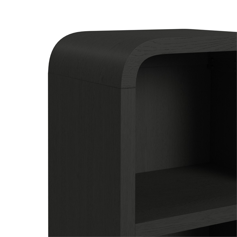 Picket House Furnishings Woodridge Side Piers in Black with Grain