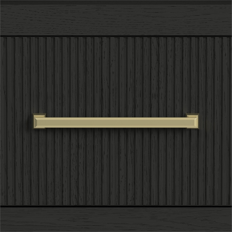 Picket House Furnishings Woodridge Side Piers in Black with Grain