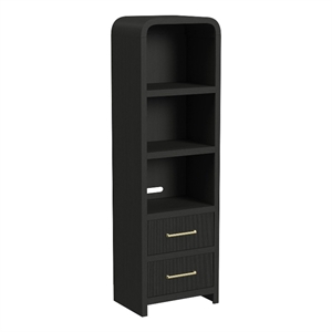 Picket House Furnishings Woodridge Side Piers in Black with Grain