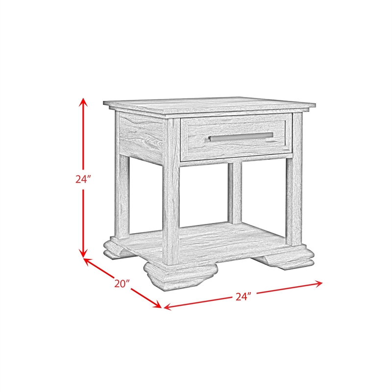 Picket House Furnishings Hyde End Table in Charcoal
