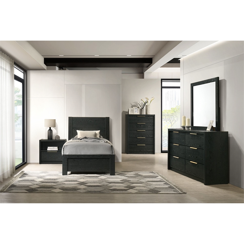 Picket House Furnishings Ardmore Bend Twin Bed in Black