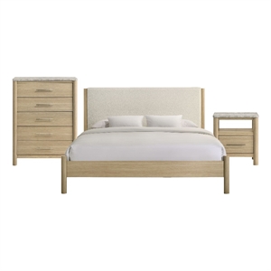 Picket House Furnishings Joanna King 3PC Bedroom Set in Natural