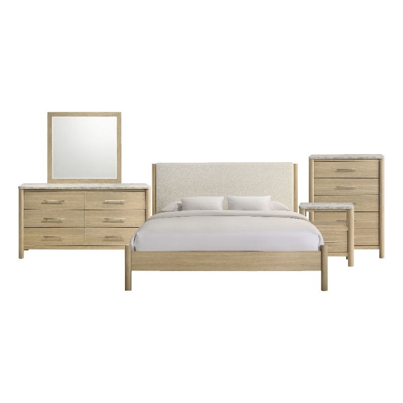 Picket House Furnishings Joanna King 5PC Bedroom Set in Natural