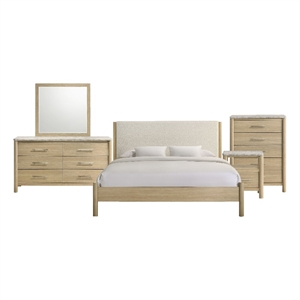 Picket House Furnishings Joanna King 5PC Bedroom Set in Natural