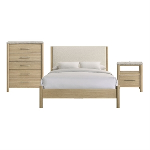 Picket House Furnishings Joanna Queen 3PC Bedroom Set in Natural