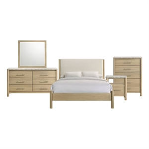 Picket House Furnishings Joanna Queen 5PC Bedroom Set in Natural