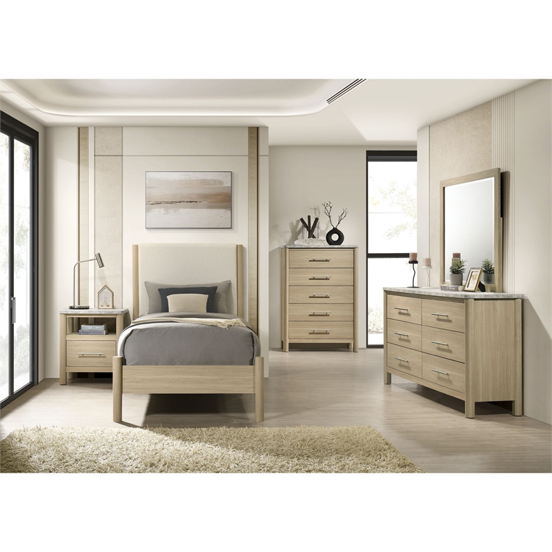 Picket House Furnishings Joanna Twin Bed in Natural