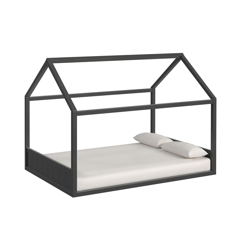 Picket House Furnishings Santino Full Montessori Bed in Grey