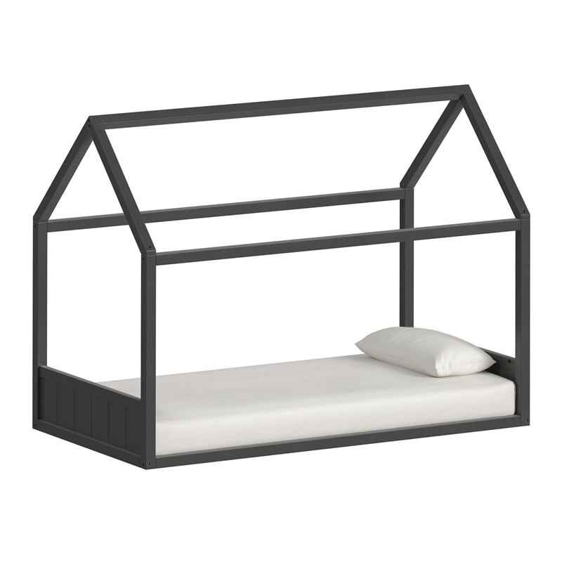 Picket House Furnishings Santino Twin Montessori Bed in Grey