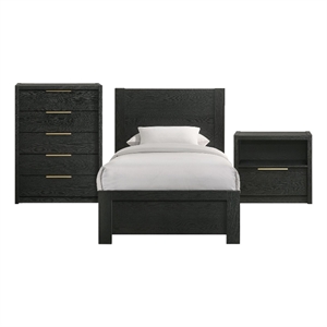 Picket House Furnishings Ardmore Bend Twin 3PC Bedroom Set in Black