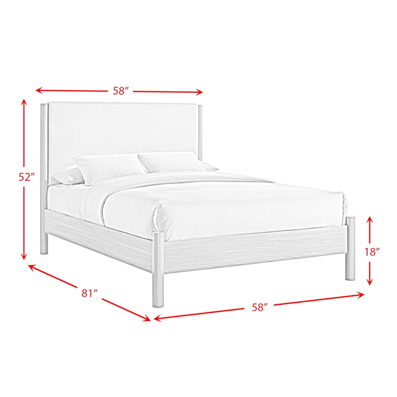 Picket House Furnishings Joanna Full 5PC Bedroom Set in Natural