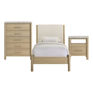 Picket House Furnishings Joanna Twin 3PC Bedroom Set in Natural