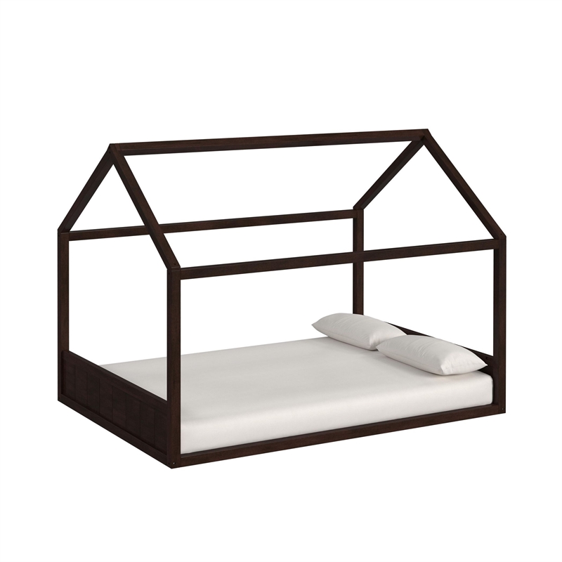 Picket House Furnishings Santino Full Montessori Bed in Espresso