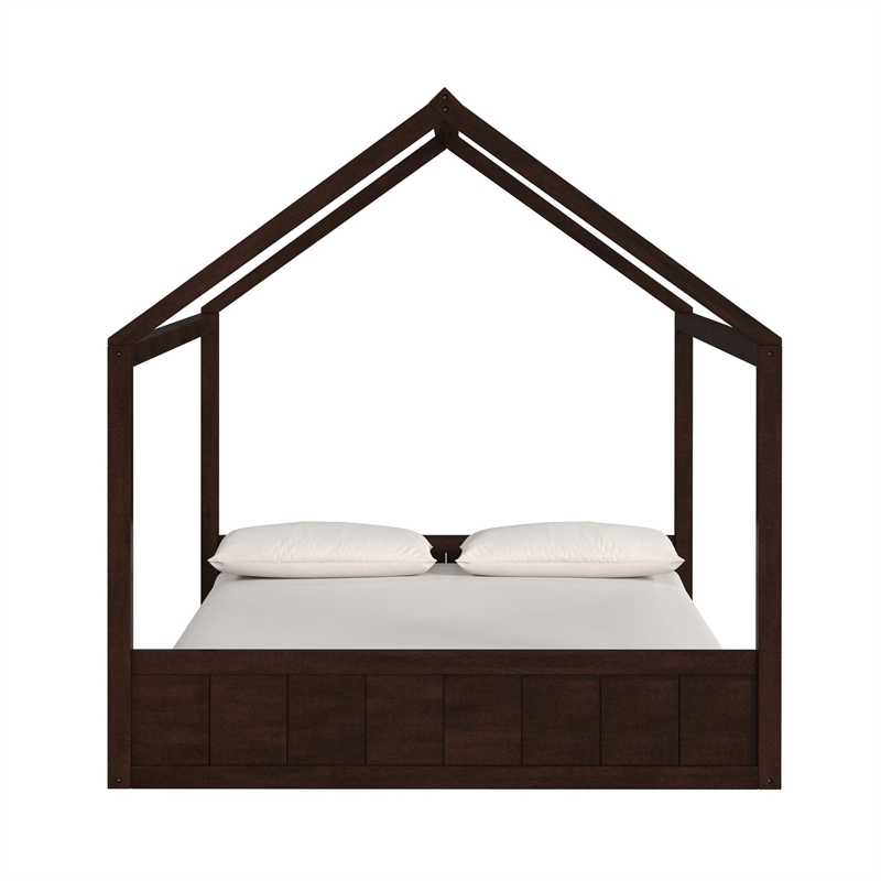 Picket House Furnishings Santino Full Montessori Bed in Espresso