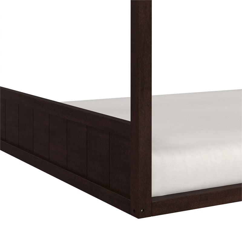 Picket House Furnishings Santino Full Montessori Bed in Espresso