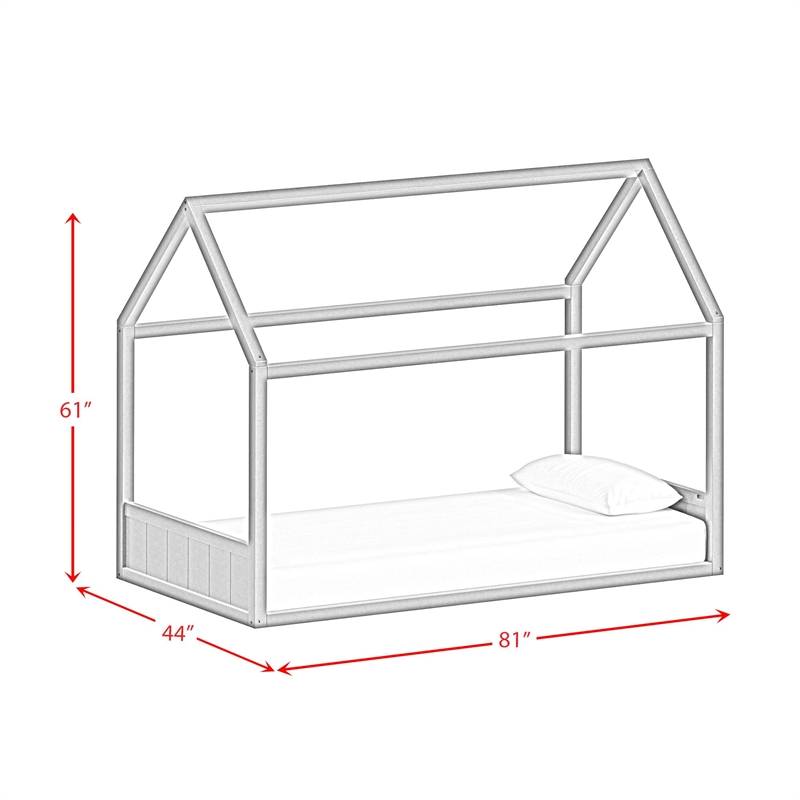 Picket House Furnishings Santino Twin Montessori Bed in Espresso
