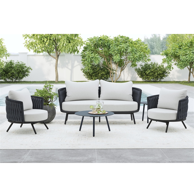 Picket House Furnishings Java Two Piece Occasional Set in Dark Grey