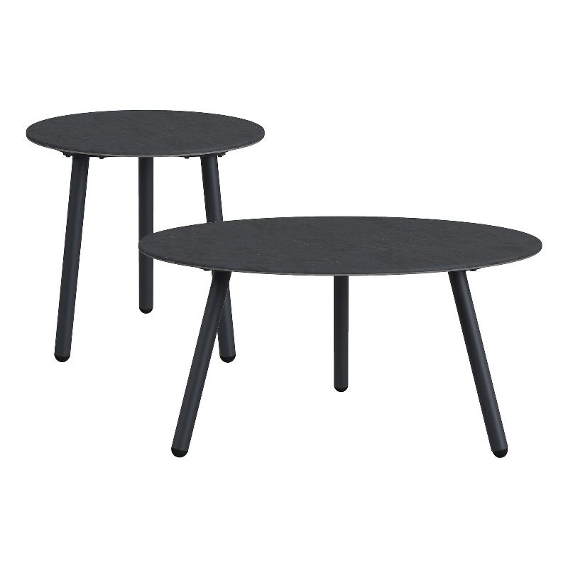 Picket House Furnishings Java Two Piece Occasional Set in Dark Grey