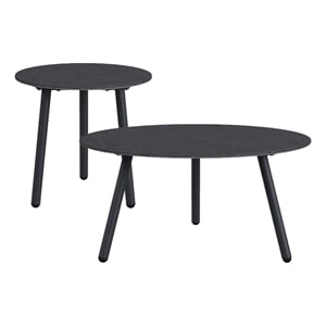 Picket House Furnishings Java Two Piece Occasional Set in Dark Grey