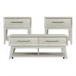 Picket House Furnishings Clare 3PC Occasional Table Set in Almond-Coffee Table & Two End Tables