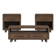Picket House Furnishings Perth 3PC Occasional Table Set in Brown-Coffee Table & Two End Tables