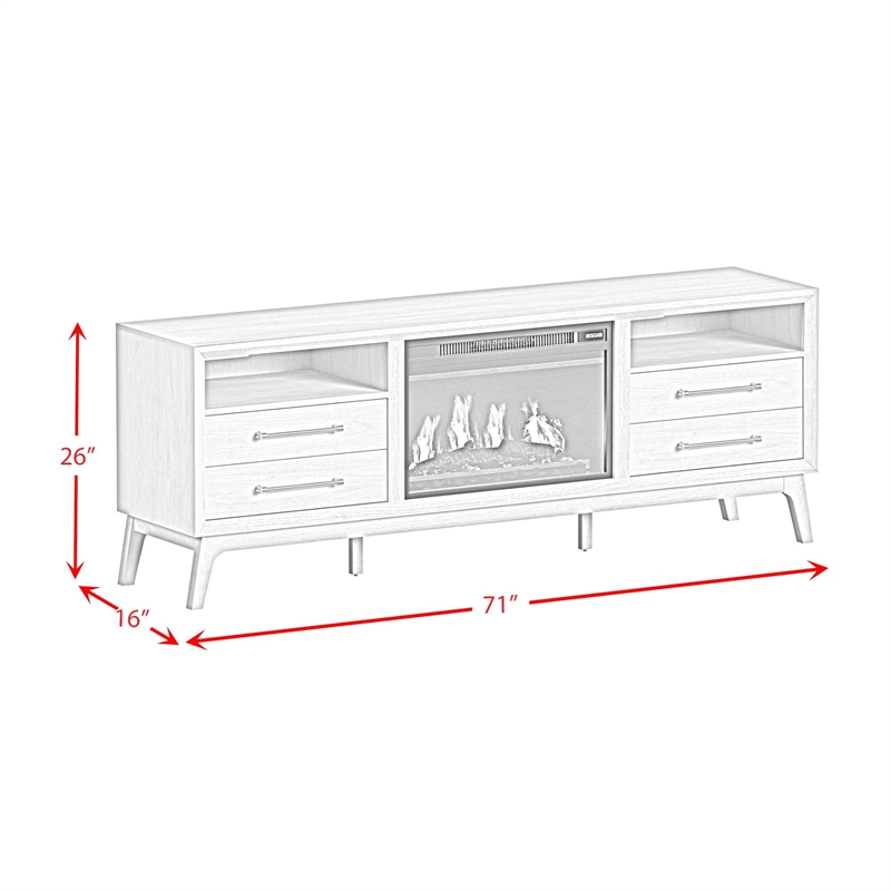 Picket House Furnishings Clare 4PC Entertainment Unit With 71