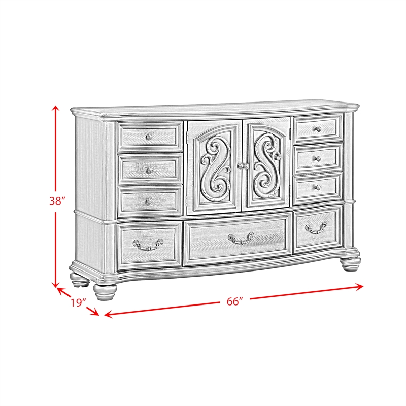 Picket House Furnishings Rosalinda Queen 5PC Bedroom Set in Mahogany