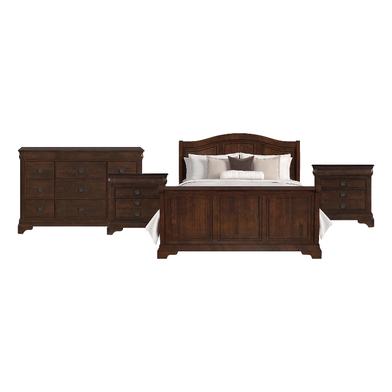 Picket House Furnishings Conley Cherry Queen Sleigh 4PC Bedroom Set