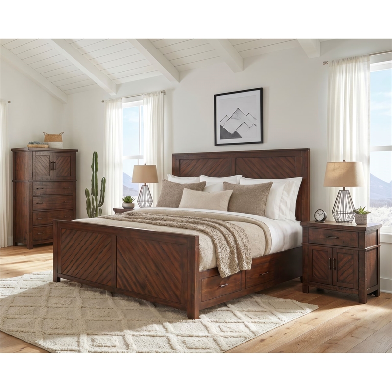 Picket House Furnishings Dex Queen Platform Storage 4PC Bedroom Set