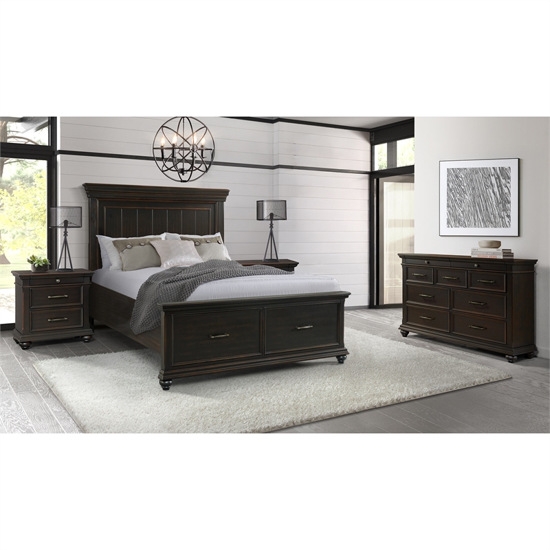 Picket House Furnishings Brooks Queen Platform Storage 4PC Bedroom Set