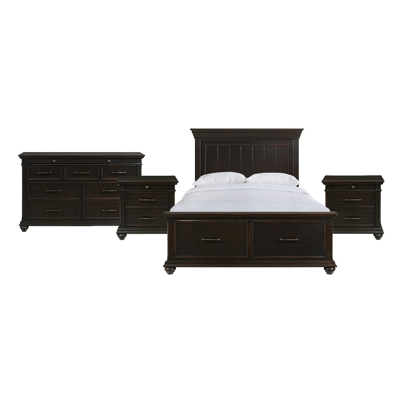 Picket House Furnishings Brooks Queen Platform Storage 4PC Bedroom Set