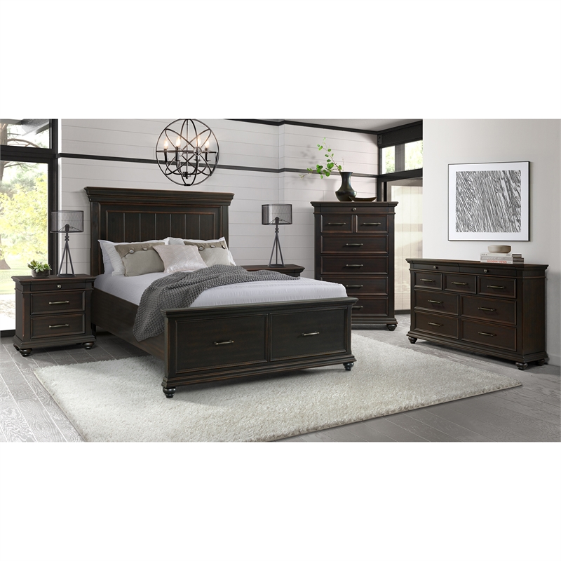 Picket House Furnishings Brooks Queen Platform Storage 5PC Bedroom Set