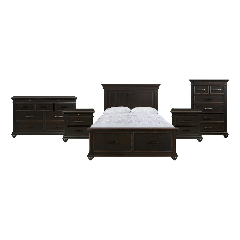 Picket House Furnishings Brooks Queen Platform Storage 5PC Bedroom Set