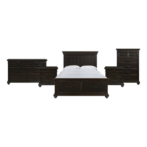 Picket House Furnishings Brooks Queen Platform Storage 5PC Bedroom Set
