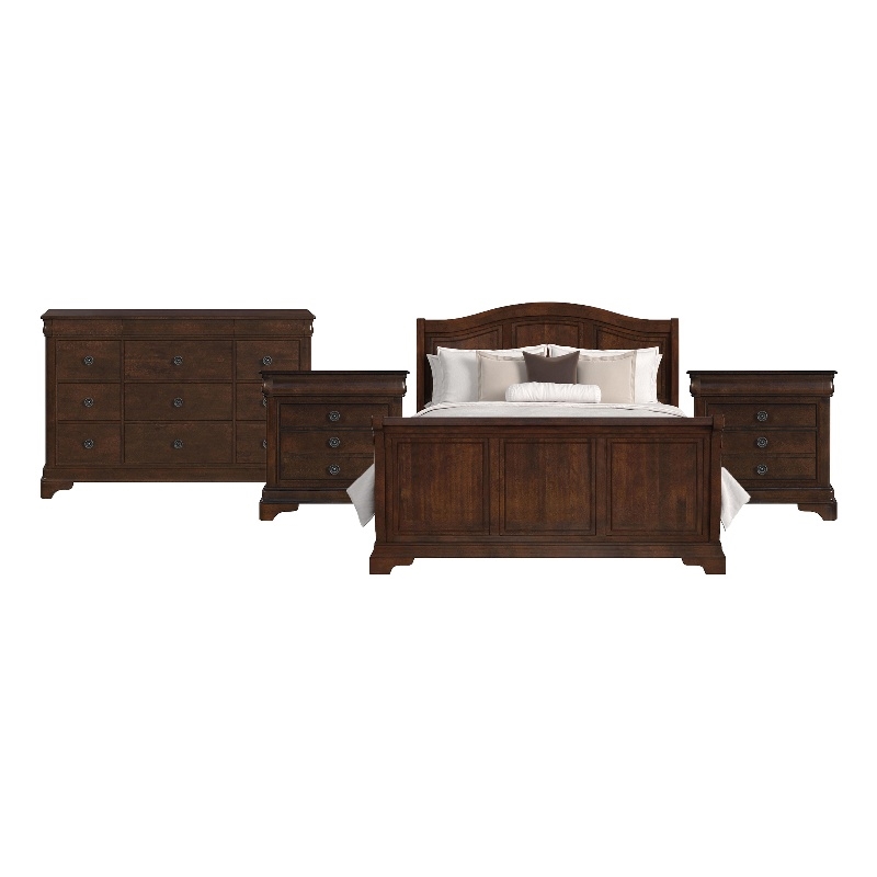 Picket House Furnishings Conley Cherry King Sleigh 4PC Bedroom Set