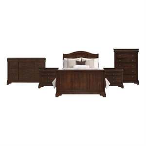 Picket House Furnishings Conley Cherry Queen Sleigh 5PC Bedroom Set