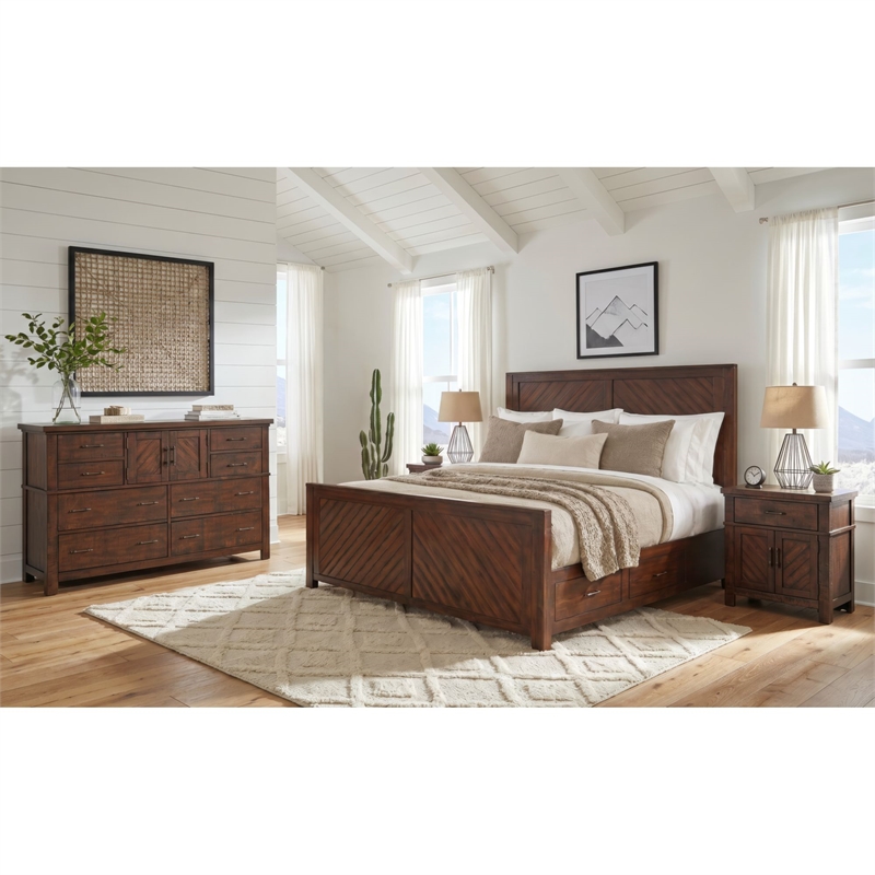 Picket House Furnishings Dex Queen Platform Storage 4PC Bedroom Set