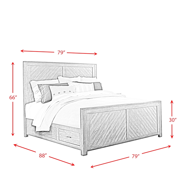 Picket House Furnishings Dex King Platform Storage 4PC Bedroom Set