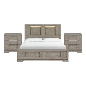 Picket House Furnishings Argo King 3PC Bedroom Set in Grey