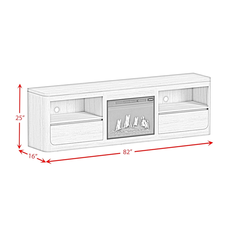 Picket House Furnishings Camelot 4PC Entertainment Unit With 82