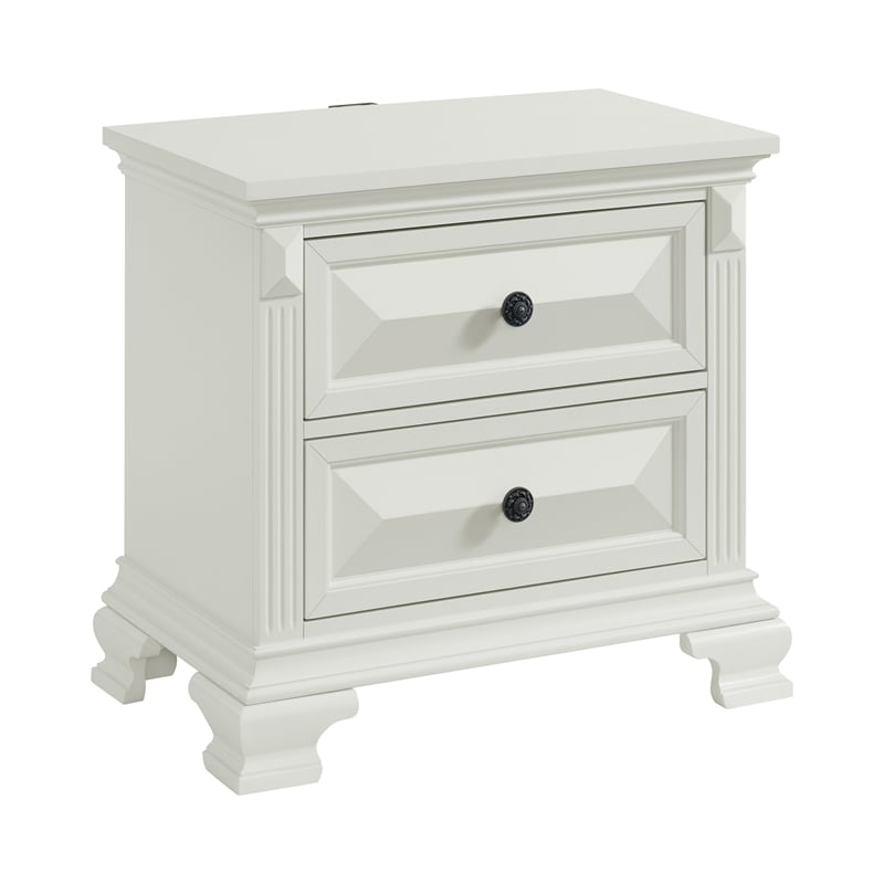 Picket House Furnishings Sumner King 4PC Bedroom Set in Antique White