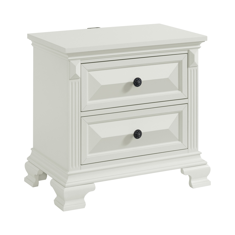 Picket House Furnishings Sumner Queen 4PC Bedroom Set in Antique White