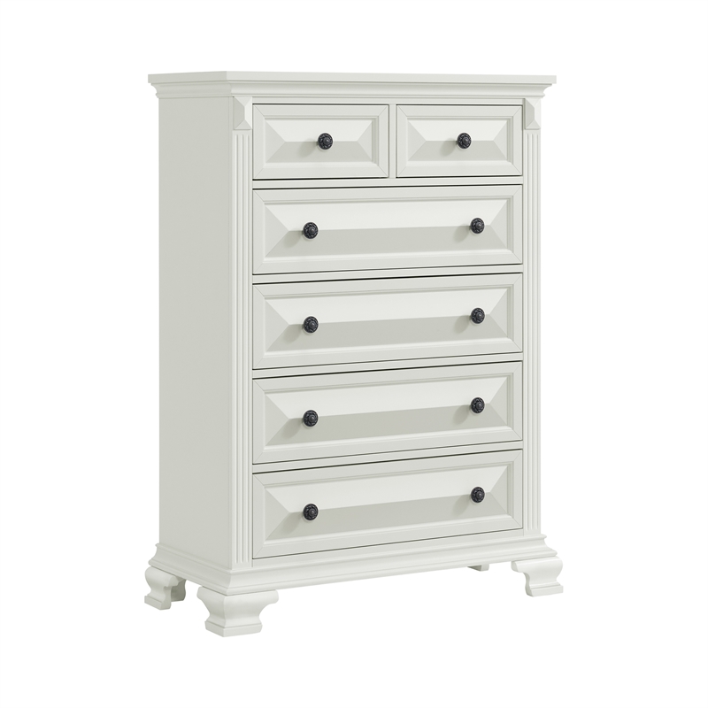 Picket House Furnishings Sumner Queen 5PC Bedroom Set in Antique White