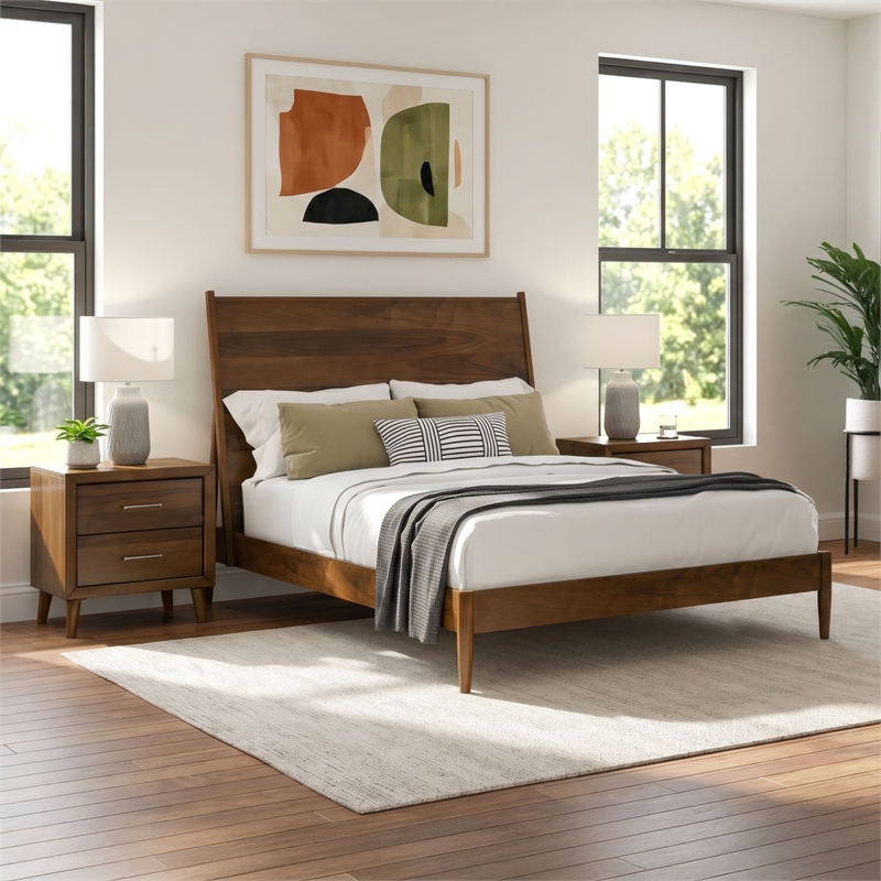 Picket House Furnishings Zuma Queen 3PC Bedroom Set in Walnut