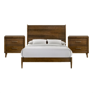 Picket House Furnishings Zuma Queen 3PC Bedroom Set in Walnut