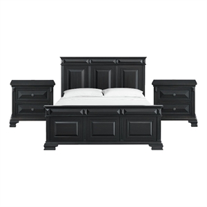 Picket House Furnishings Sumner King 3PC Bedroom Set in Black