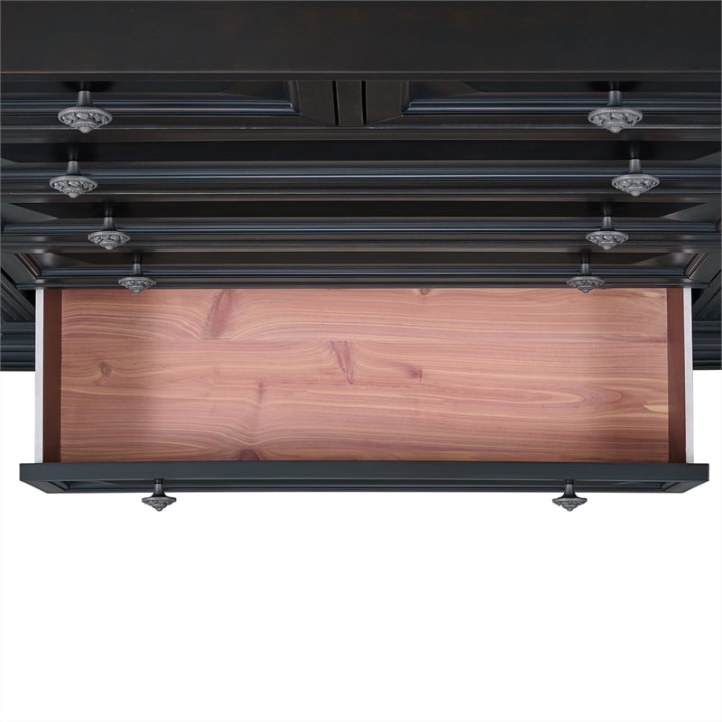 Picket House Furnishings Sumner Queen 4PC Bedroom Set in Black