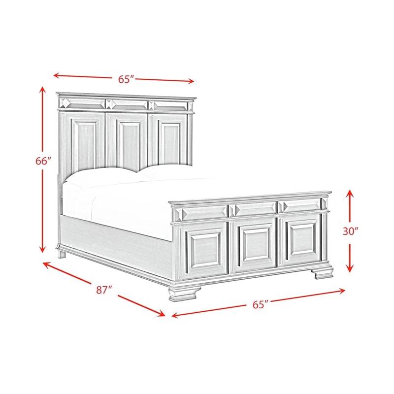 Picket House Furnishings Sumner Queen 4PC Bedroom Set in Black