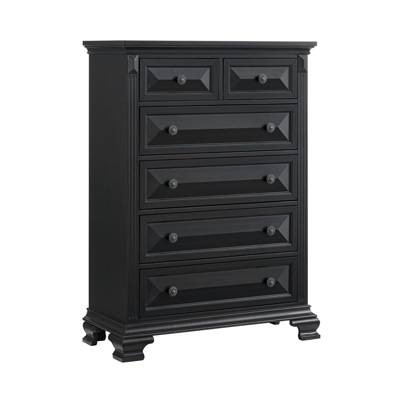 Picket House Furnishings Sumner Queen 4PC Bedroom Set in Black