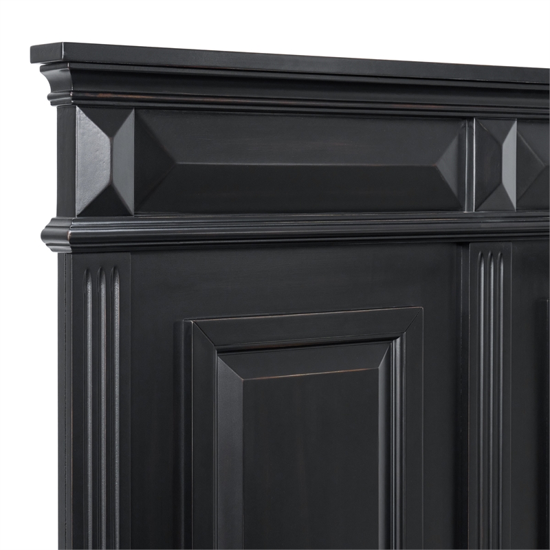 Picket House Furnishings Sumner Queen 4PC Bedroom Set in Black
